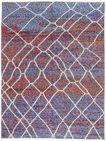 11 x 14 - Blue Pakistani Moroccan Rug - 80484