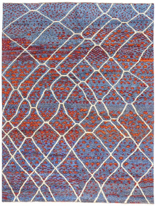 11 x 14 - Blue Pakistani Moroccan Rug - 80484