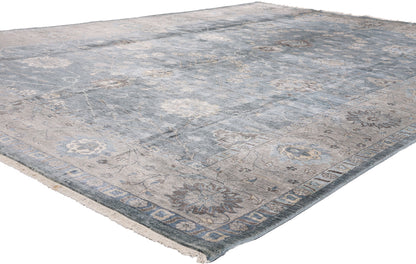 8 x 12 Blue Modern Indian Oushak Rug 30020