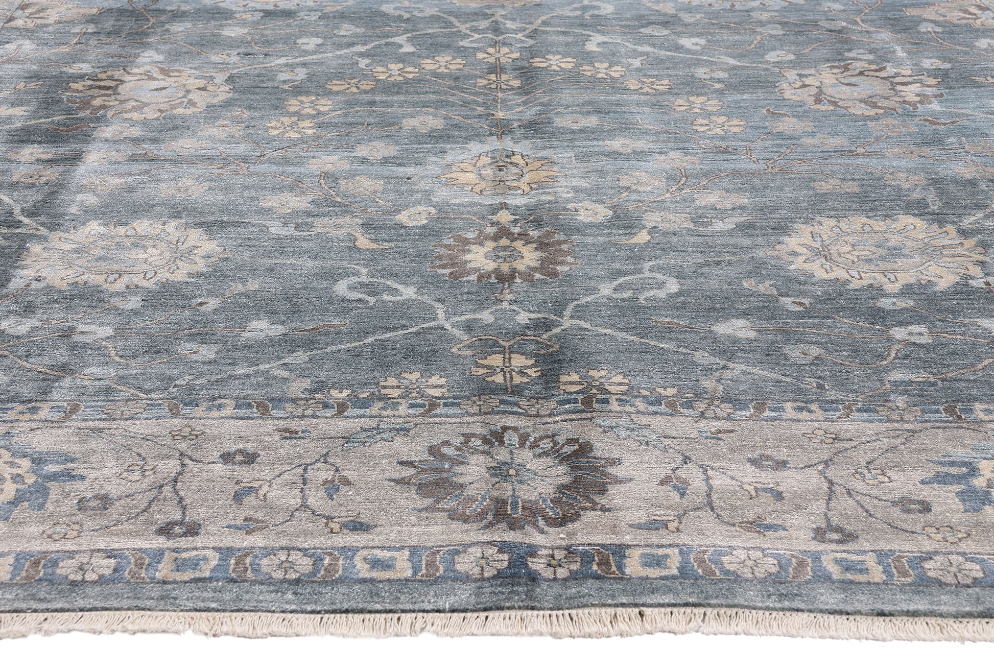 8 x 12 Blue Modern Indian Oushak Rug 30020