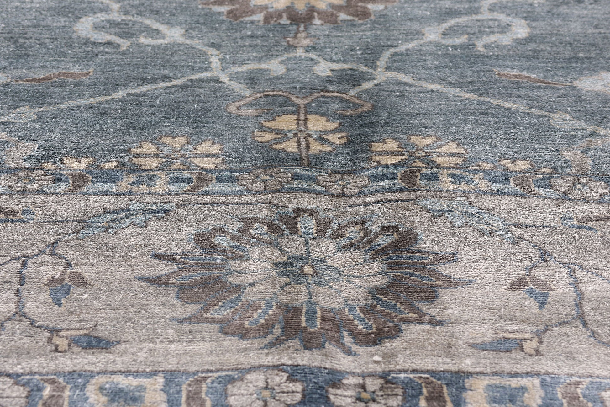 8 x 12 Blue Modern Indian Oushak Rug 30020