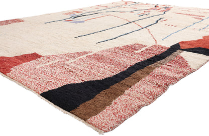 10 x 14 - Red Pakistani Moroccan Rug - 81015