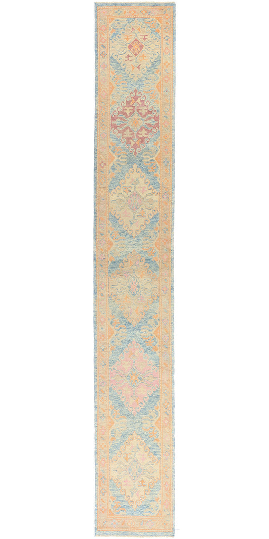 3 x 20 Modern Colorful Turkish Oushak Rug 54018