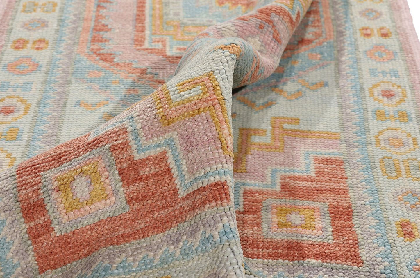 3 x 14 Modern Colorful Turkish Oushak Rug 54009