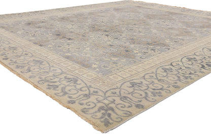 9 x 11 Earth-Tone Modern Indian Khotan Rug 30341