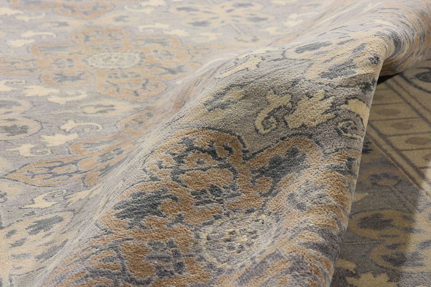 9 x 11 Earth-Tone Modern Indian Khotan Rug 30341