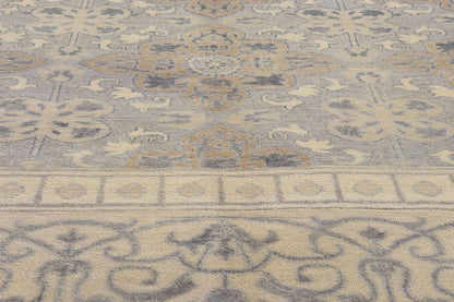 9 x 11 Earth-Tone Modern Indian Khotan Rug 30341