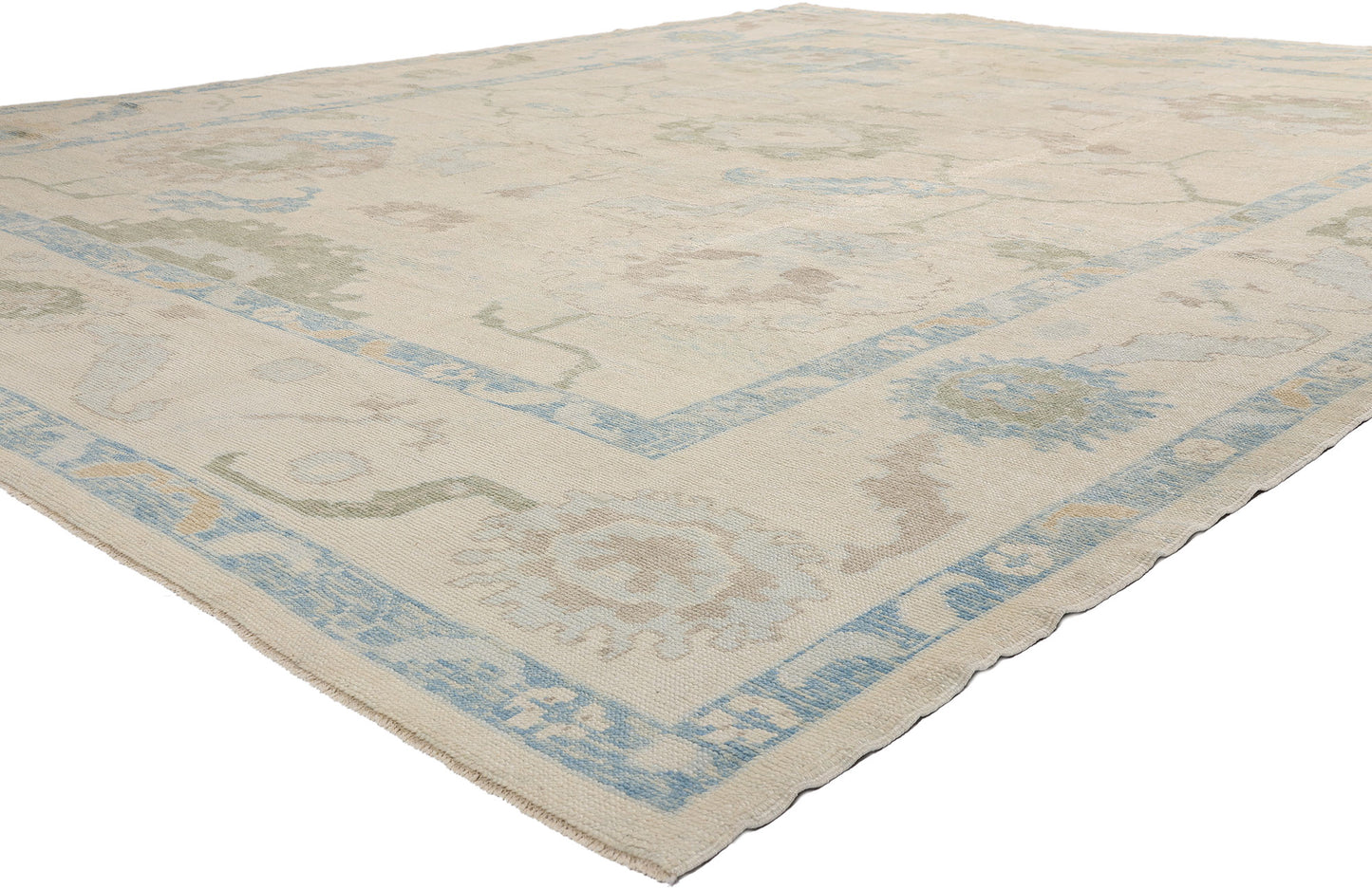 12 x 15 Modern Earth-Tone Turkish Oushak Rug 54030