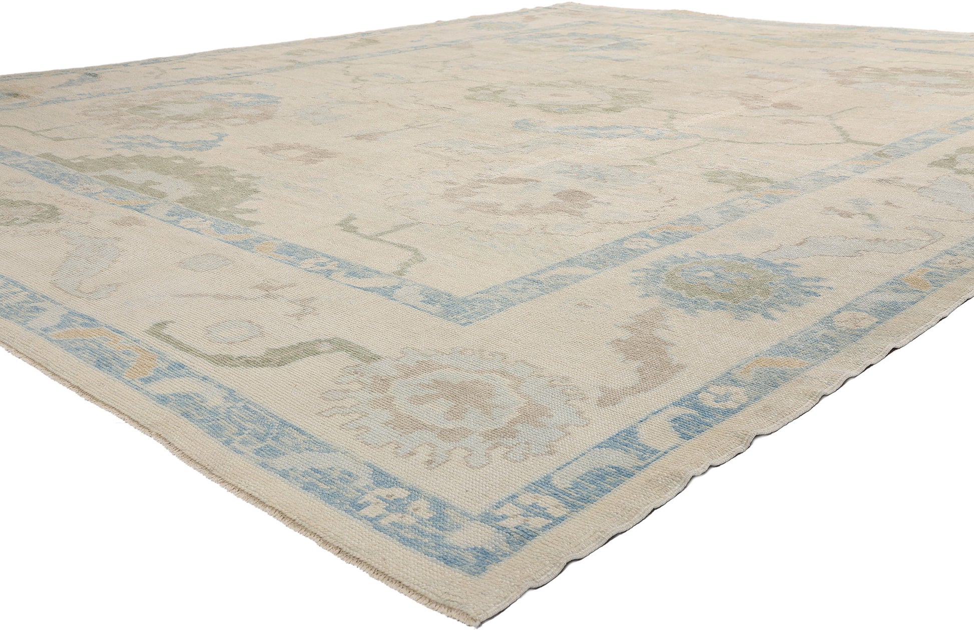 12 x 15 Modern Earth-Tone Turkish Oushak Rug 54030