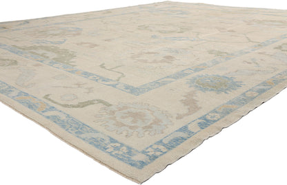 12 x 15 Modern Earth-Tone Turkish Oushak Rug 54030