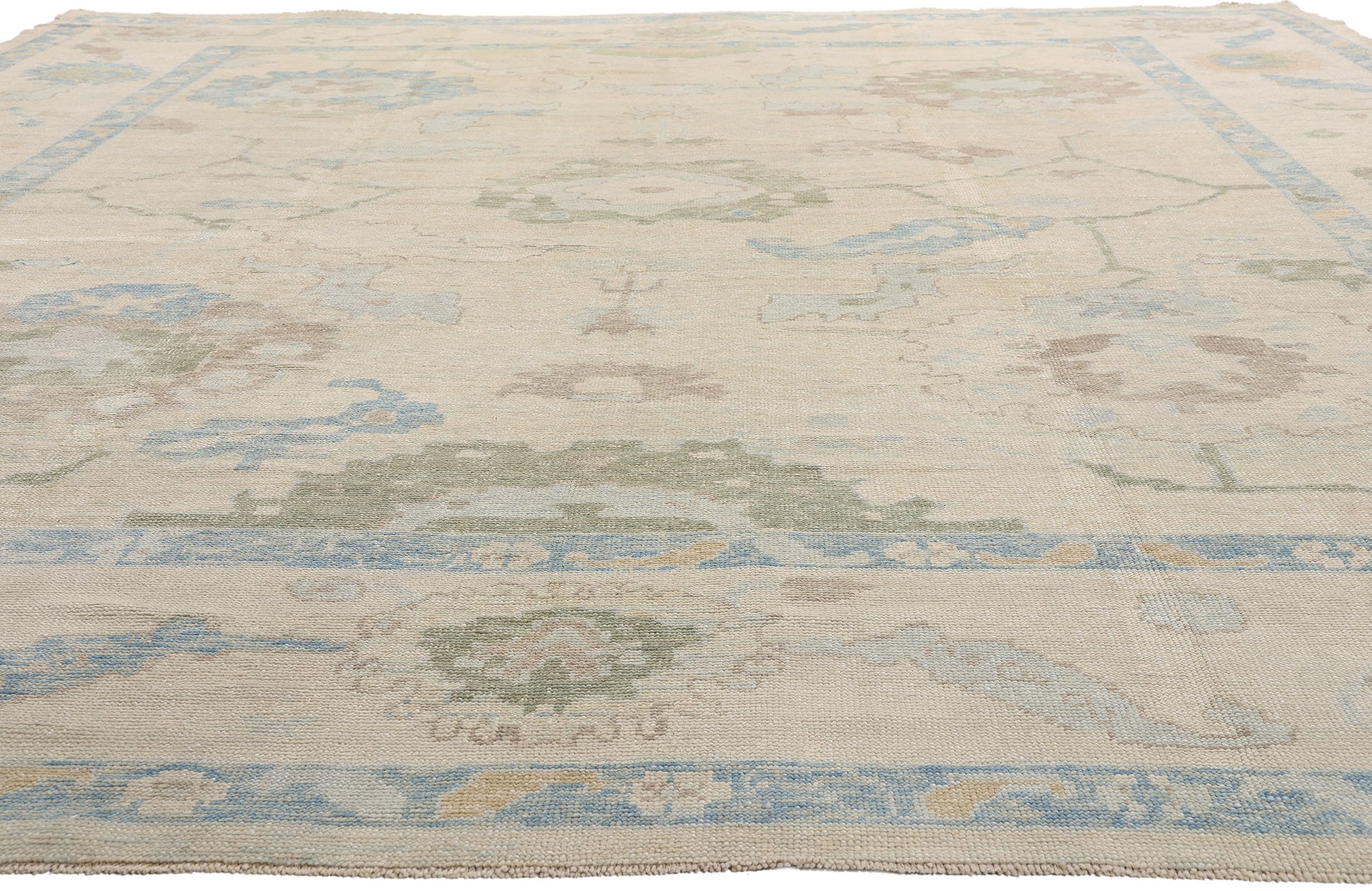 12 x 15 Modern Earth-Tone Turkish Oushak Rug 54030