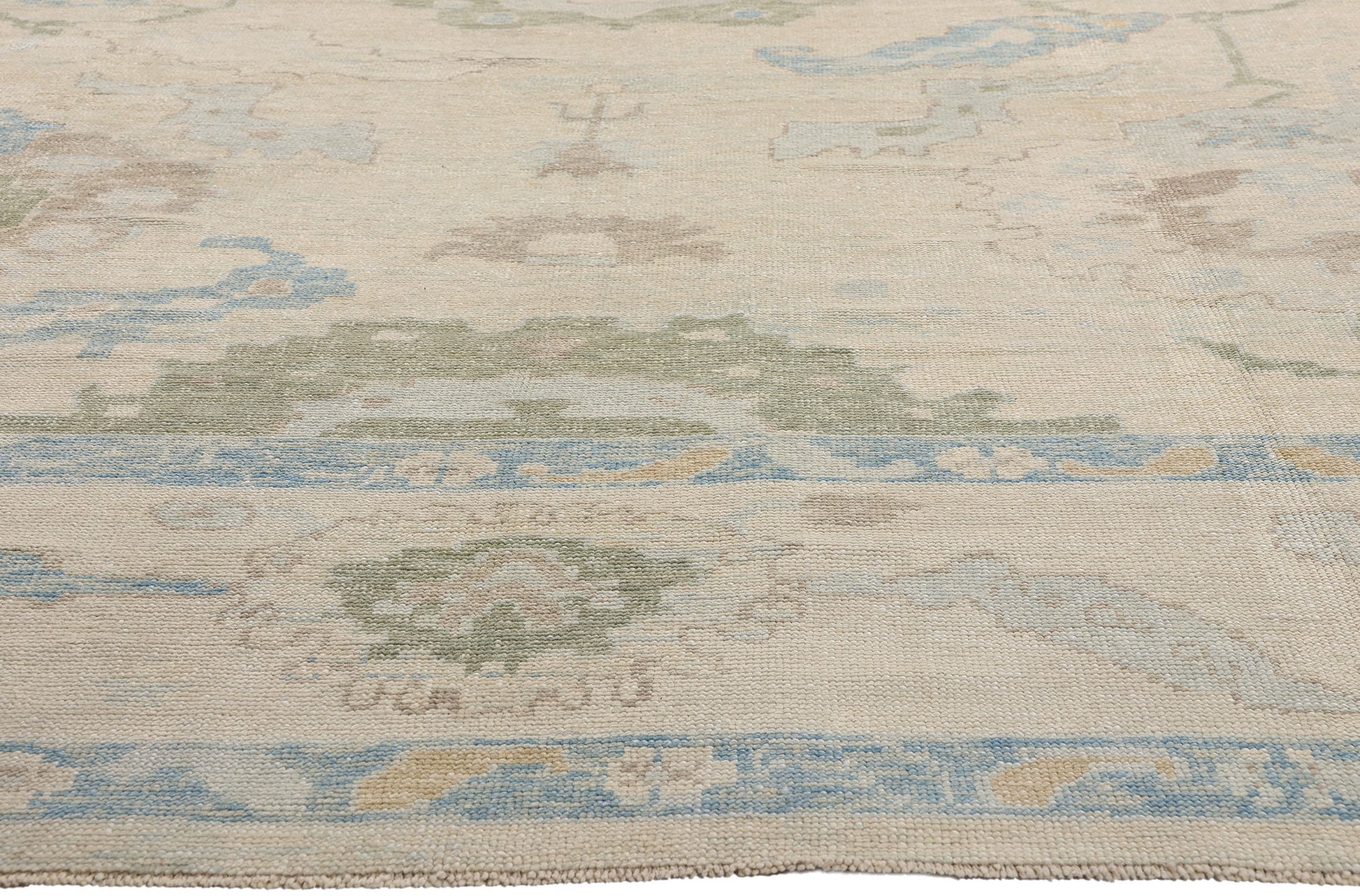 12 x 15 Modern Earth-Tone Turkish Oushak Rug 54030