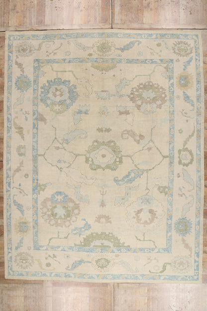 12 x 15 Modern Earth-Tone Turkish Oushak Rug 54030