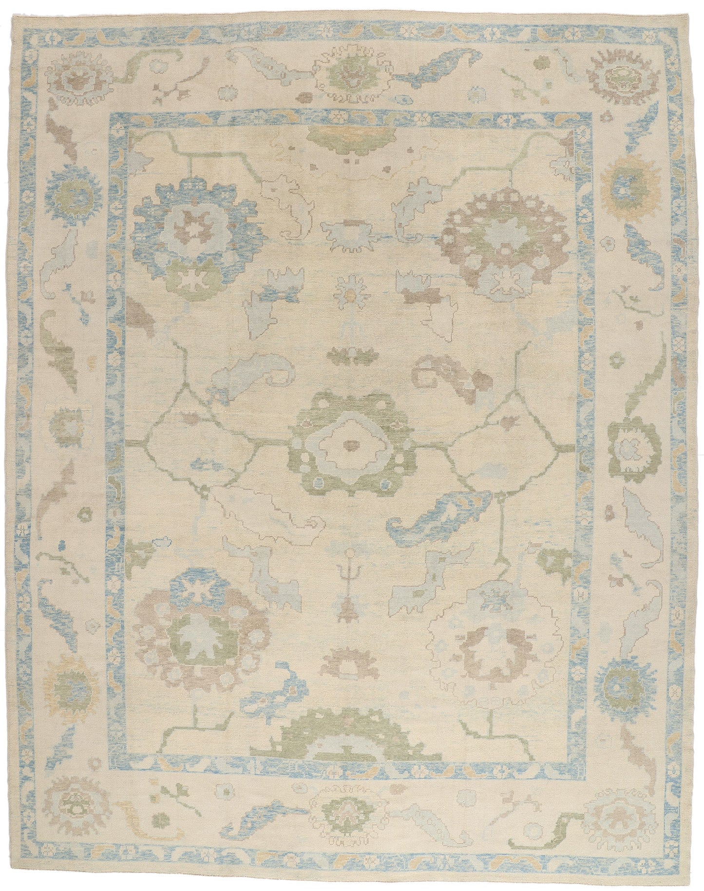 12 x 15 Modern Earth-Tone Turkish Oushak Rug 54030