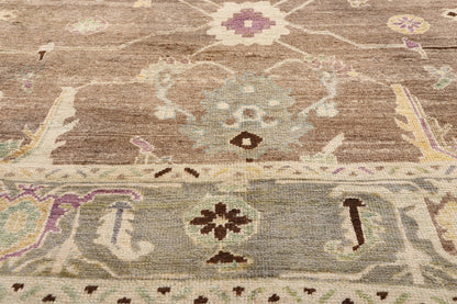 12 x 17 Modern Earth-Tone Turkish Oushak Rug 53998