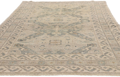 5 x 8 Earth-Tone Modern Turkish Oushak Rug 54023