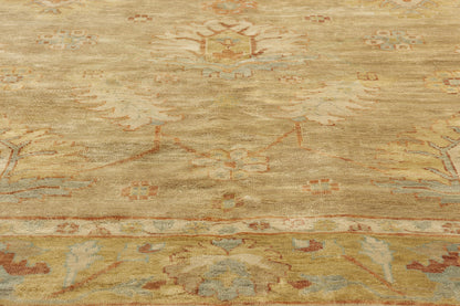 6 x 9 Modern Earth-Tone Oushak Rug 79195