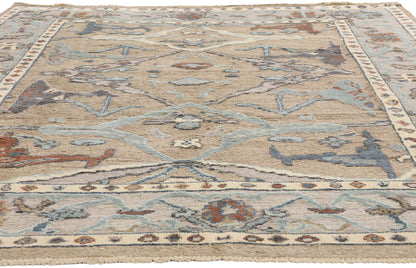 8 x 10 Modern Earth-Tone Oushak Soumak Rug 81148
