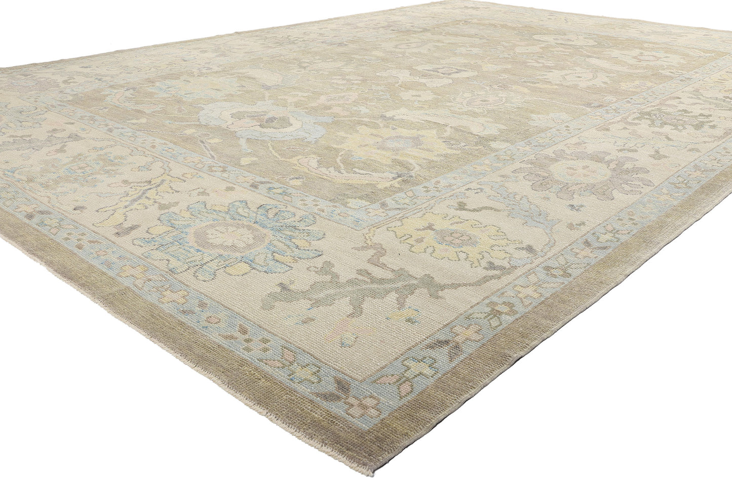 10 x 15 Modern Turkish Oushak Rug 53986