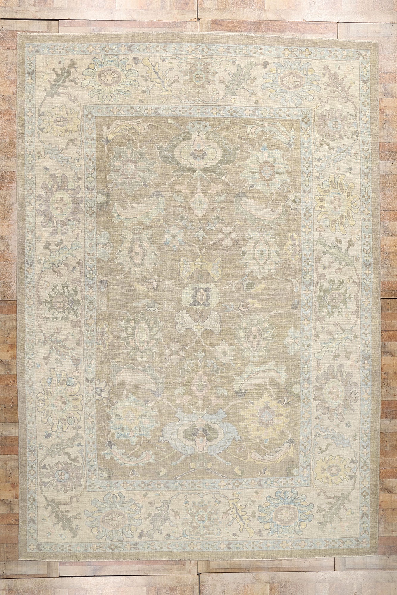 10 x 15 Modern Turkish Oushak Rug 53986