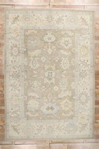 10 x 15 Modern Turkish Oushak Rug 53986