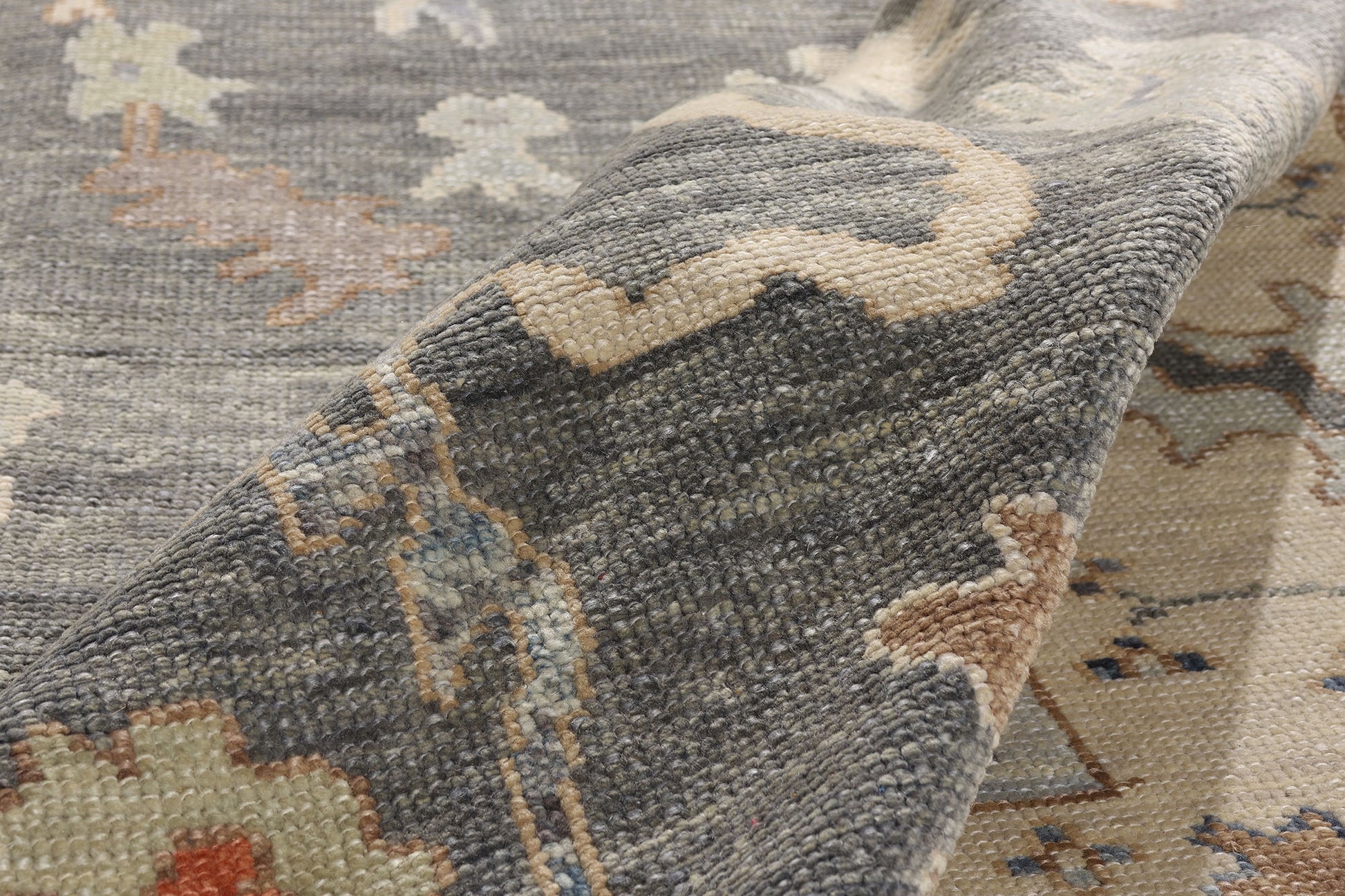 11 x 20 Modern Gray Turkish Oushak Rug 54025