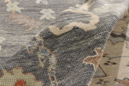 11 x 20 Modern Gray Turkish Oushak Rug 54025
