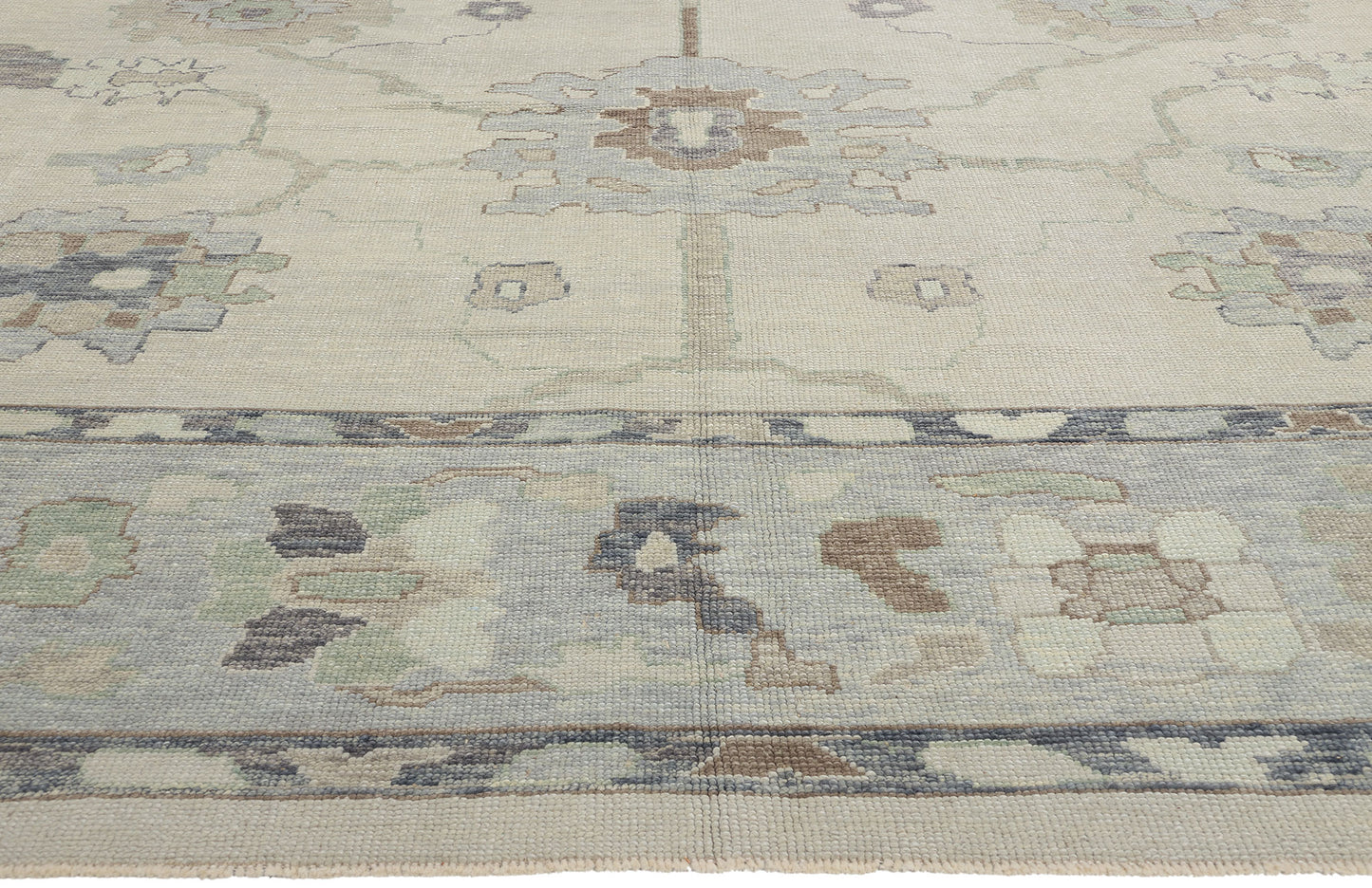 12 x 16 Modern Gray Turkish Oushak Rug 53956