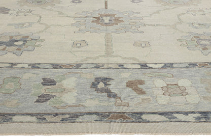 12 x 16 Modern Gray Turkish Oushak Rug 53956
