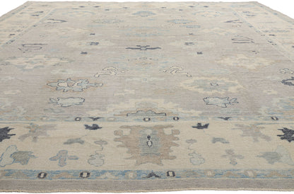12 x 16 Modern Gray Turkish Oushak Rug 54014