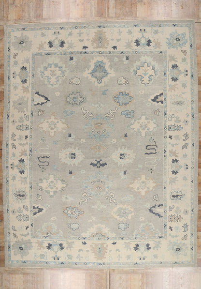 12 x 16 Modern Gray Turkish Oushak Rug 54014