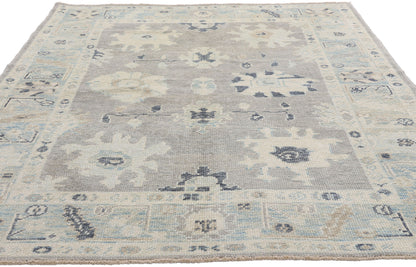 5 x 7 Modern Gray Turkish Oushak Rug 54010
