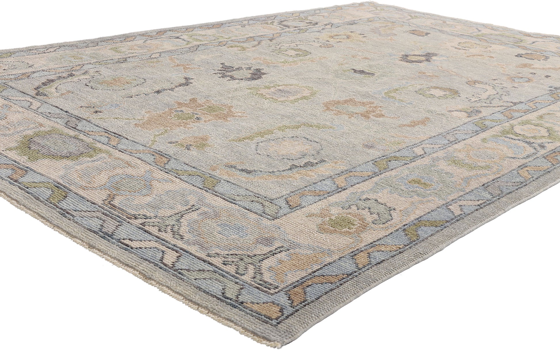 6 x 9 Gray Modern Turkish Oushak Rug 54024