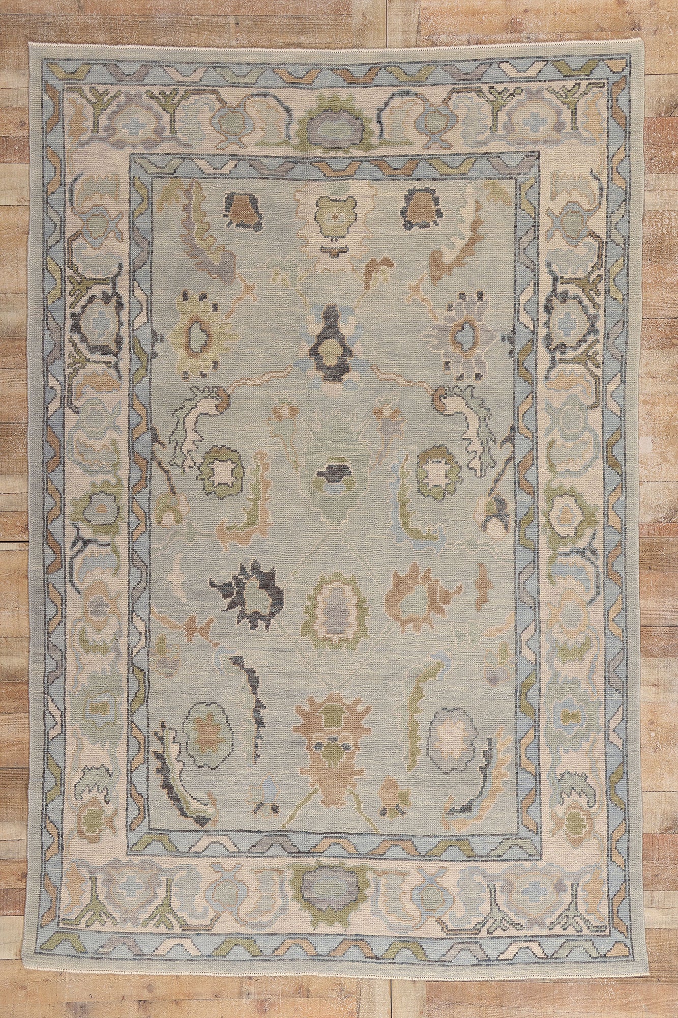 6 x 9 Gray Modern Turkish Oushak Rug 54024