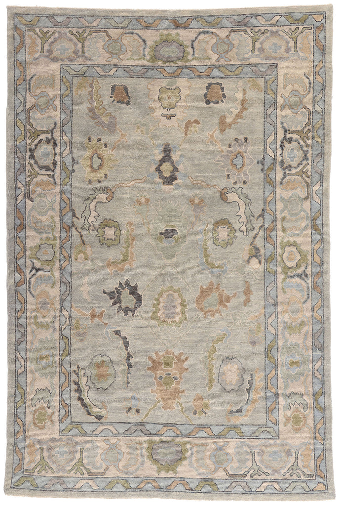 6 x 9 Gray Modern Turkish Oushak Rug 54024
