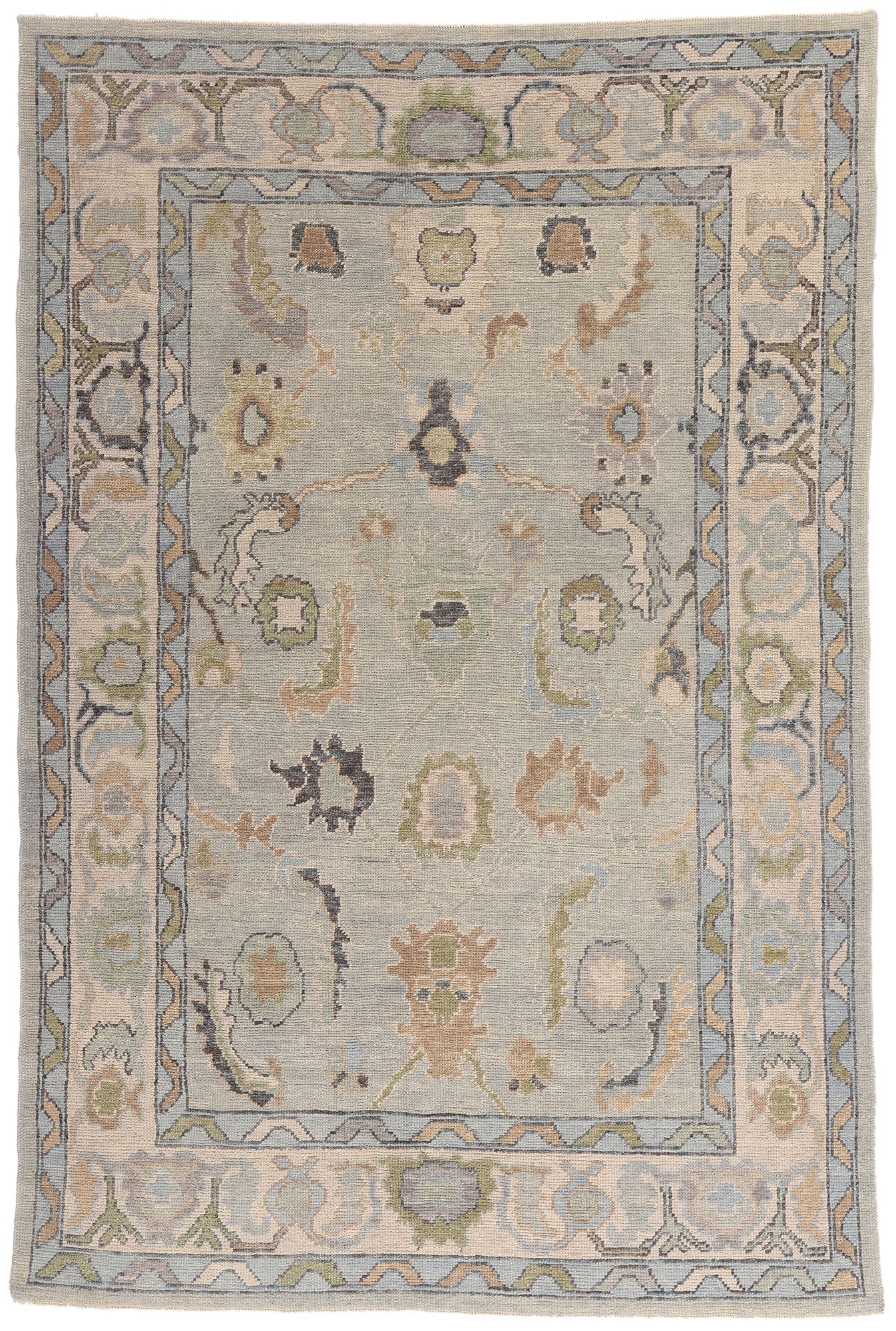 6 x 9 Gray Modern Turkish Oushak Rug 54024