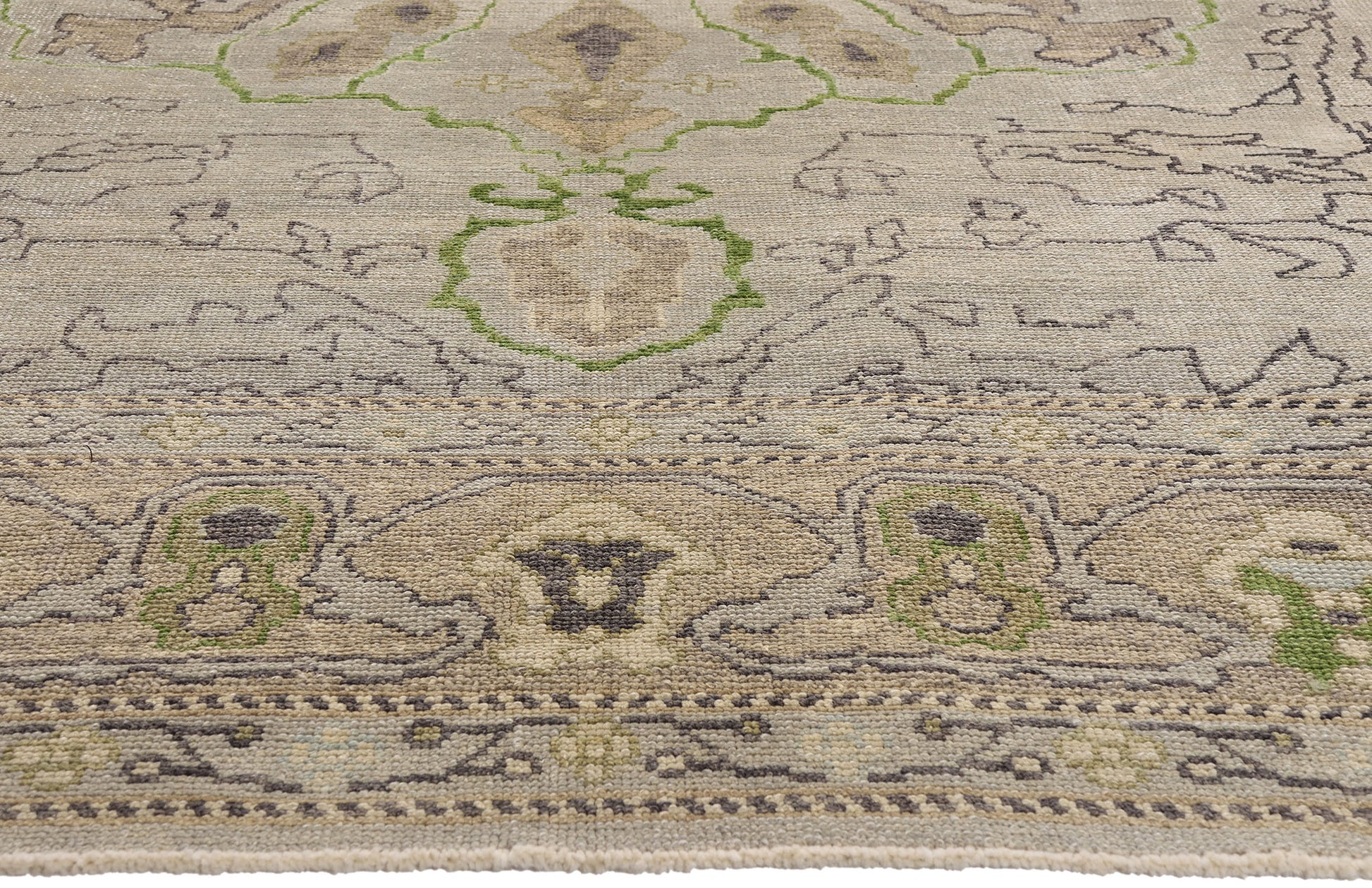 9 x 12 Modern Gray Turkish Oushak Rug 52237