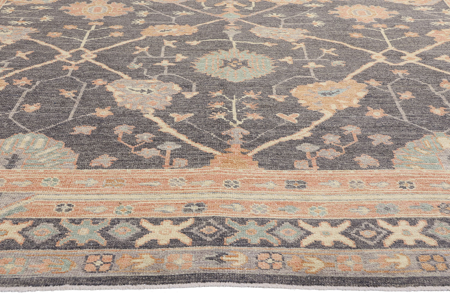 9 x 13 Modern Turkish Oushak Rug 79113