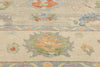 9 x 13 Modern Light Gray Turkish Oushak Rug 53949