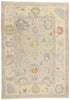 9 x 13 Modern Light Gray Turkish Oushak Rug 53949