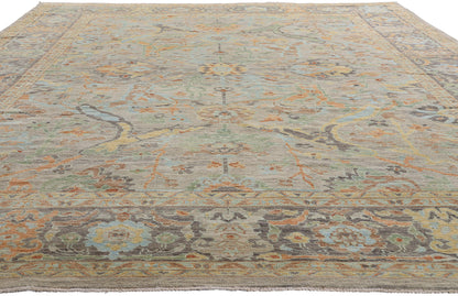 10 x 14 Gray Modern Pakistani Sultanabad Rug 81170