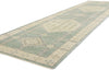 4 x 14 Modern Green Turkish Oushak Rug 53984