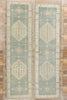 4 x 14 Modern Green Turkish Oushak Rug 53985