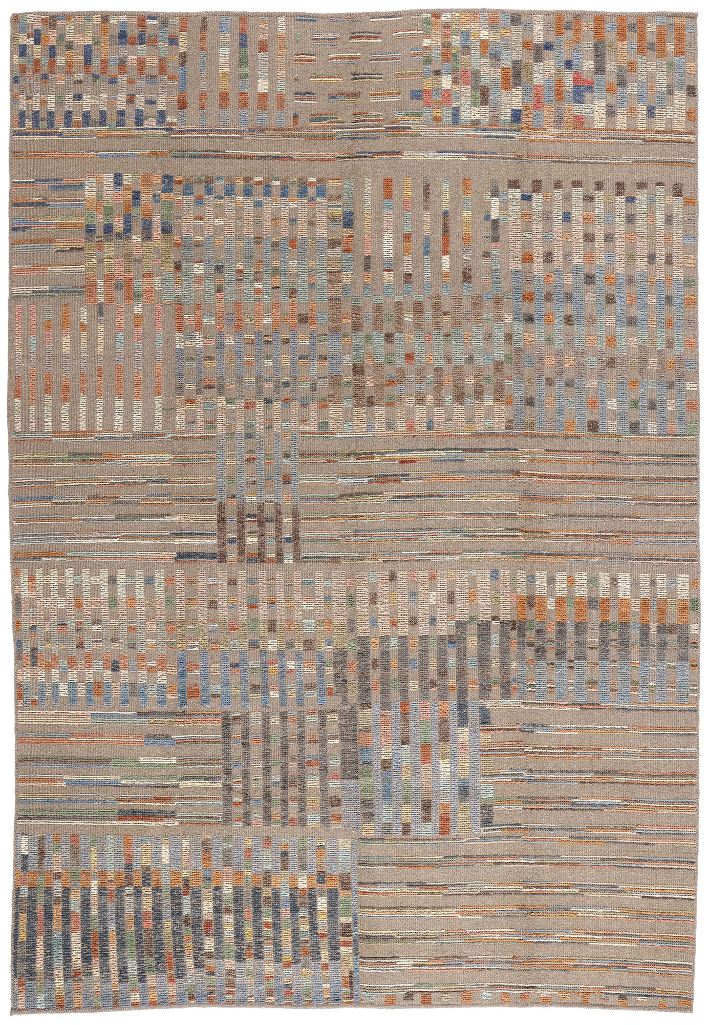 10 x 14 Modern Mosaic High-Low Textured Rug 81157