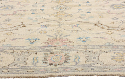 6 x 6 Modern Ivory Oushak Rug 79196