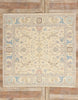 6 x 6 Modern Ivory Oushak Rug 79196
