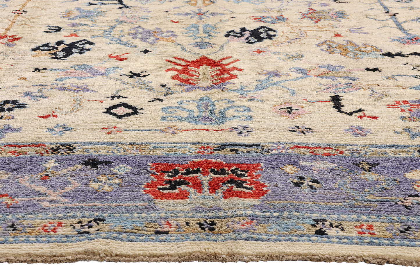 9 x 12 Ivory Modern Oushak Rug 80405