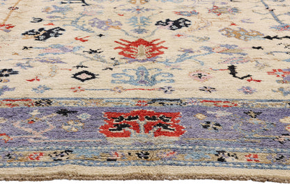 9 x 12 Ivory Modern Oushak Rug 80405