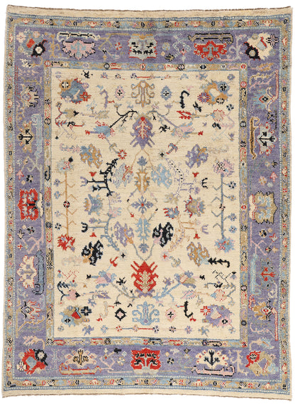 9 x 12 Ivory Modern Oushak Rug 80405