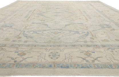 13 x 18 Modern Light Blue Turkish Oushak Rug 54012